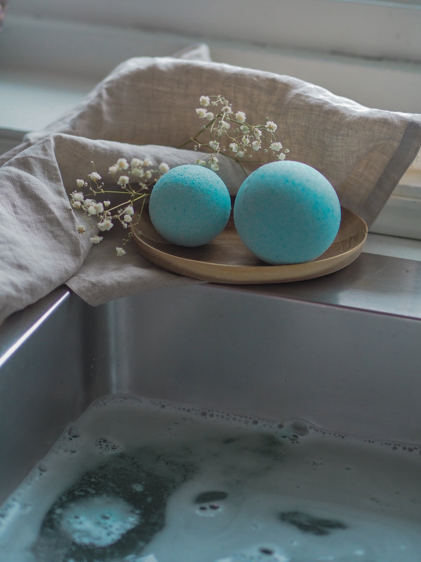 Badebombe Blå m/glitter