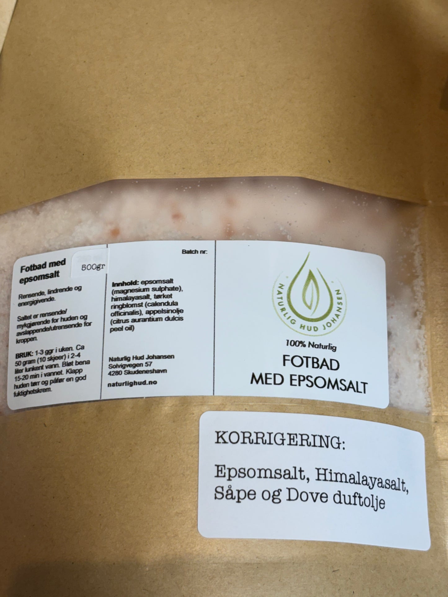 Fotbad med Epsomsalt (NB! Endret)