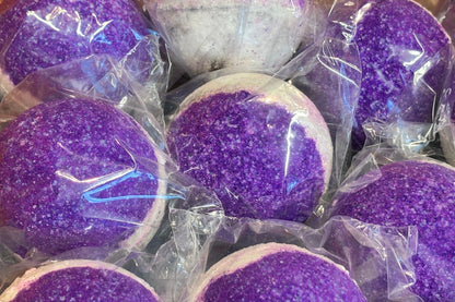 Badebombe hvit/lilla